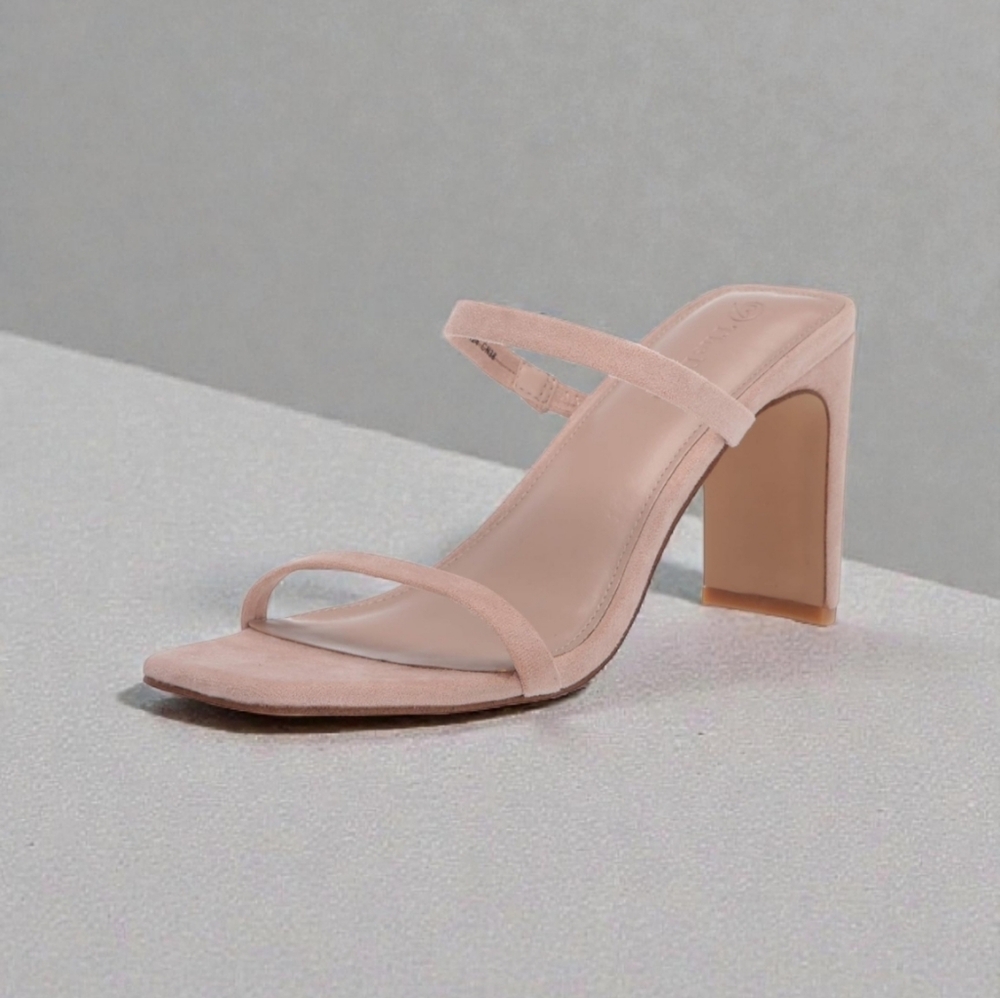 New The Drop Collection Avery Square Toe Strappy Sandal Heel Size Woman's 11 - Picture 1 of 6